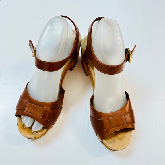 Sandalias UGG Clog “Janie” Leather & Wood talla 9 braw - Picture 2 of 8